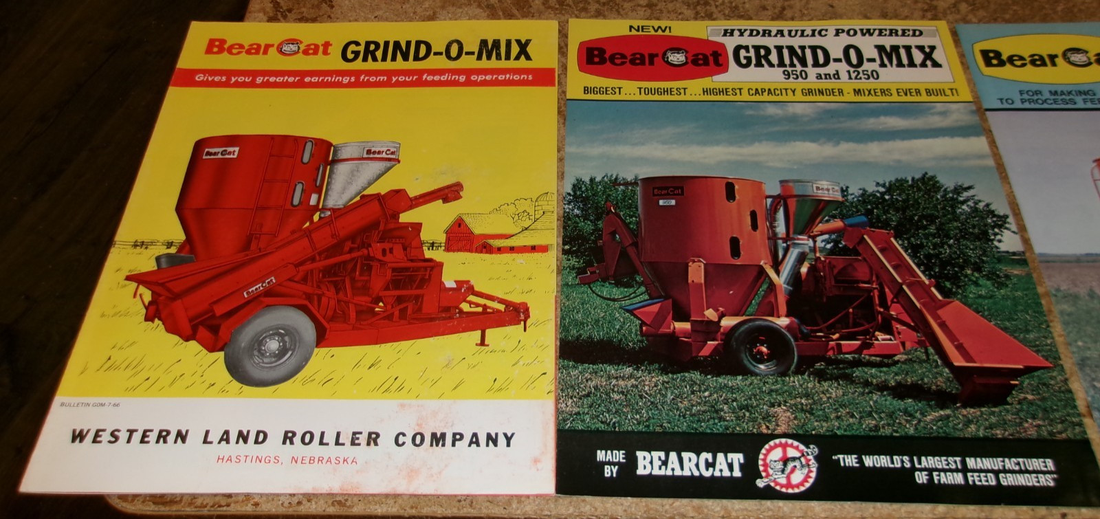 3-lot 1960’s-70’s bearcat grinder/mixer brochures in good shape used