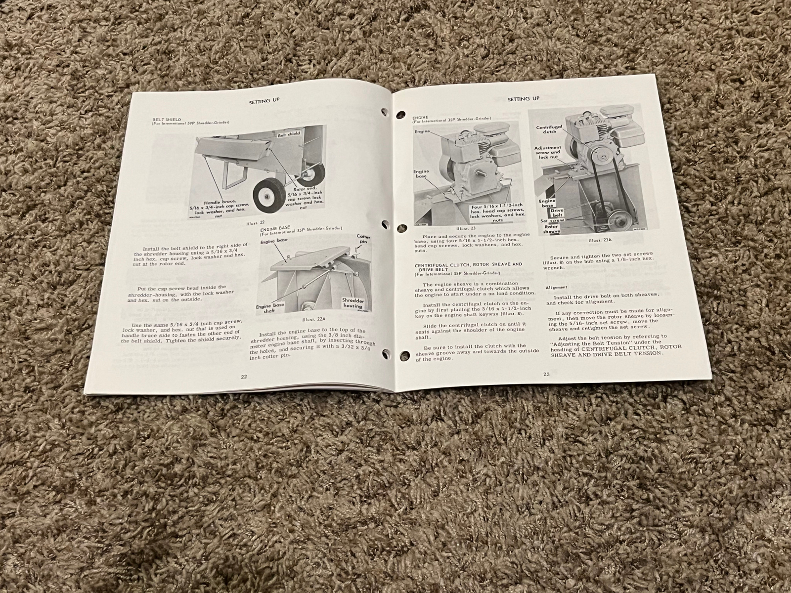 OPERATOR’S MANUAL INTERNATIONAL 35P & 59P SHREDDER GRINDERS 1 084 227 R I 1-73