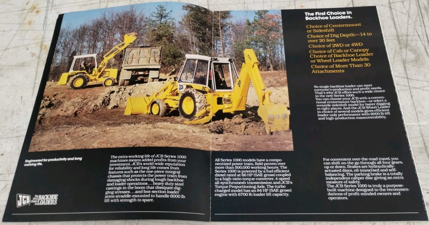 1981 JCB 1000 Series Sales Brochure – 4026 100.000 May 1981