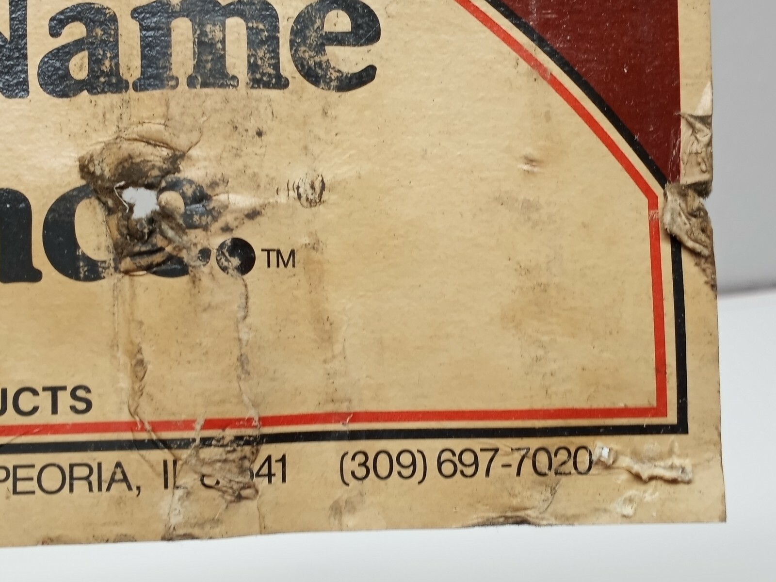 Vtg RED BRAND WOVEN WIRE PAPER SIGN KEYSTONE GROUP FARM FENCE 11.5″x7.25″