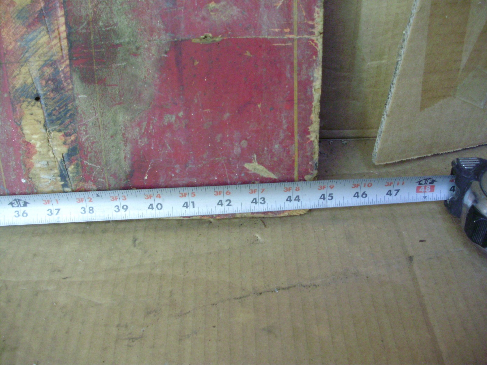 A.T. Ferrell Sign / Stenciling From A Clipper Fanning Mill, 44-3/4″ x 11-3/4″