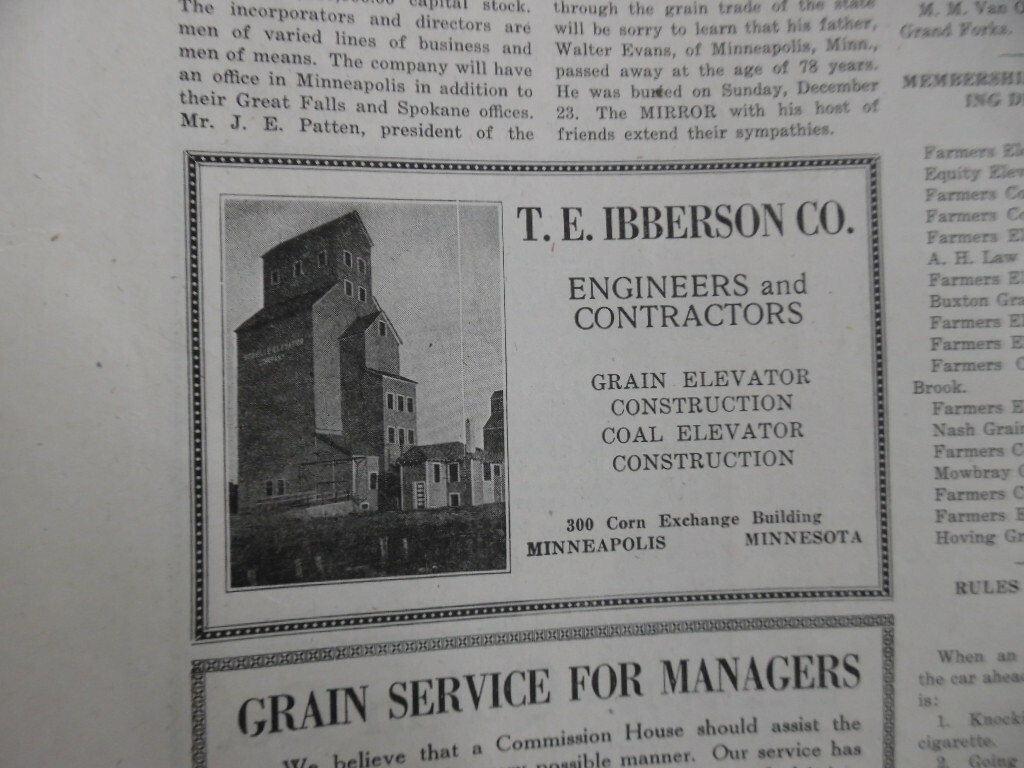 1929 Grainmen’s Mirror Official Organ of Grain Dealer Association North Dakota