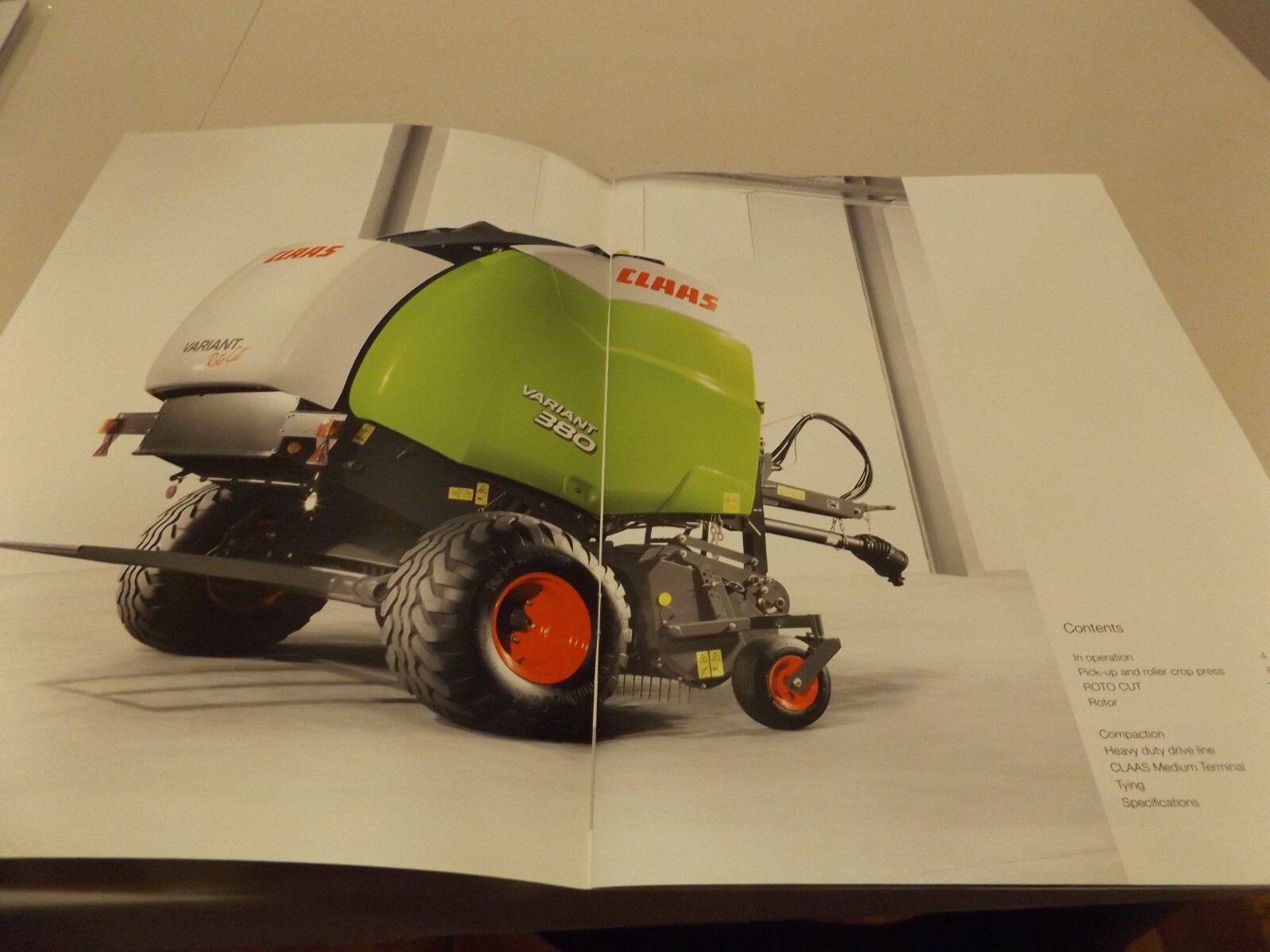 CLAAS VARIANT 380 RC, 380, 360 RC, 360, LIT # COA 02/10