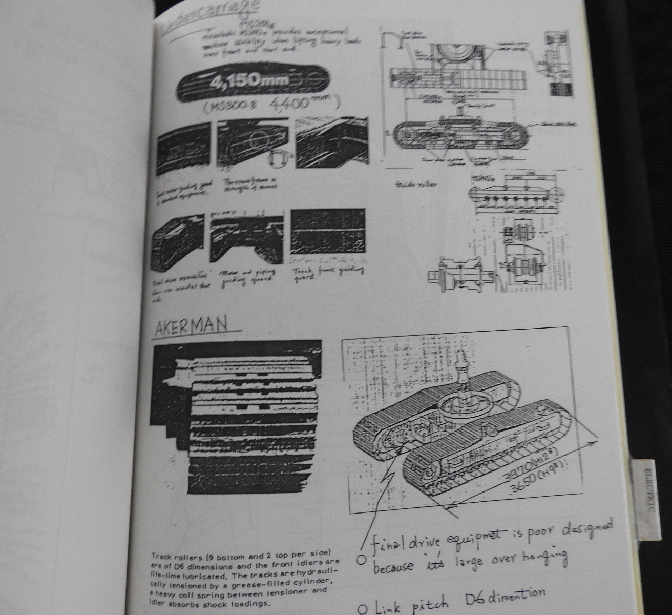 1980’s Mitsubishi MS 300-8 Excavator Sales FEATURES Catalog Manual + Brochure