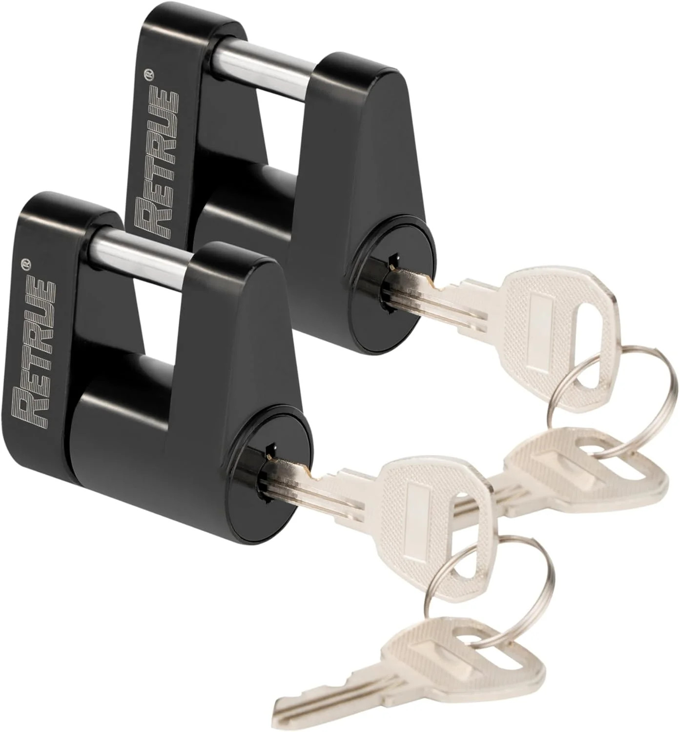RETRUE Trailer Tongue Coupler Lock, Trailer Hitch Lock,Dia 1/4 Inch, 3/4 Inch Sp