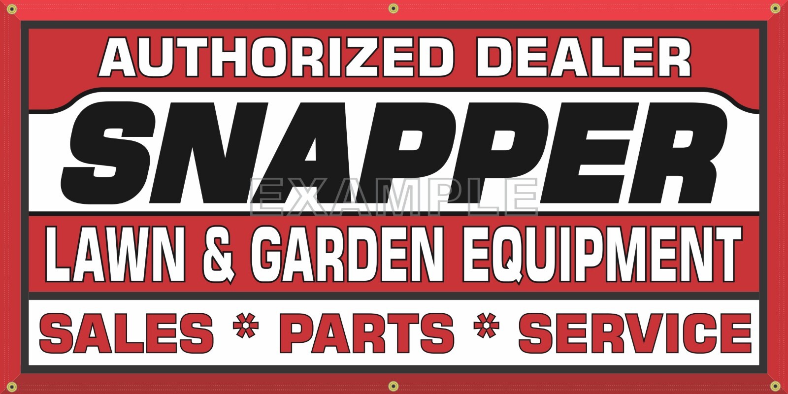THREE BANNER DEALER LAWN AND GARDEN TRACTOR LOT GROUP DISCOUNT 2′ X 4′ AS SHOWN