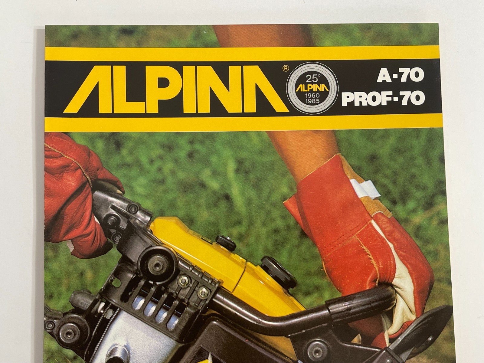 Vintage Original 1980s – Alpina Chainsaws Model A-70 / Prof-70 Sales Brochure