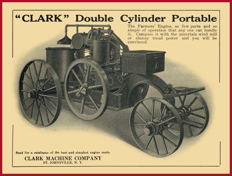 1910 Clark Gas Engines of St. Johnsville NEW Sign 24×30″ USA STEEL XL Size 7 lbs