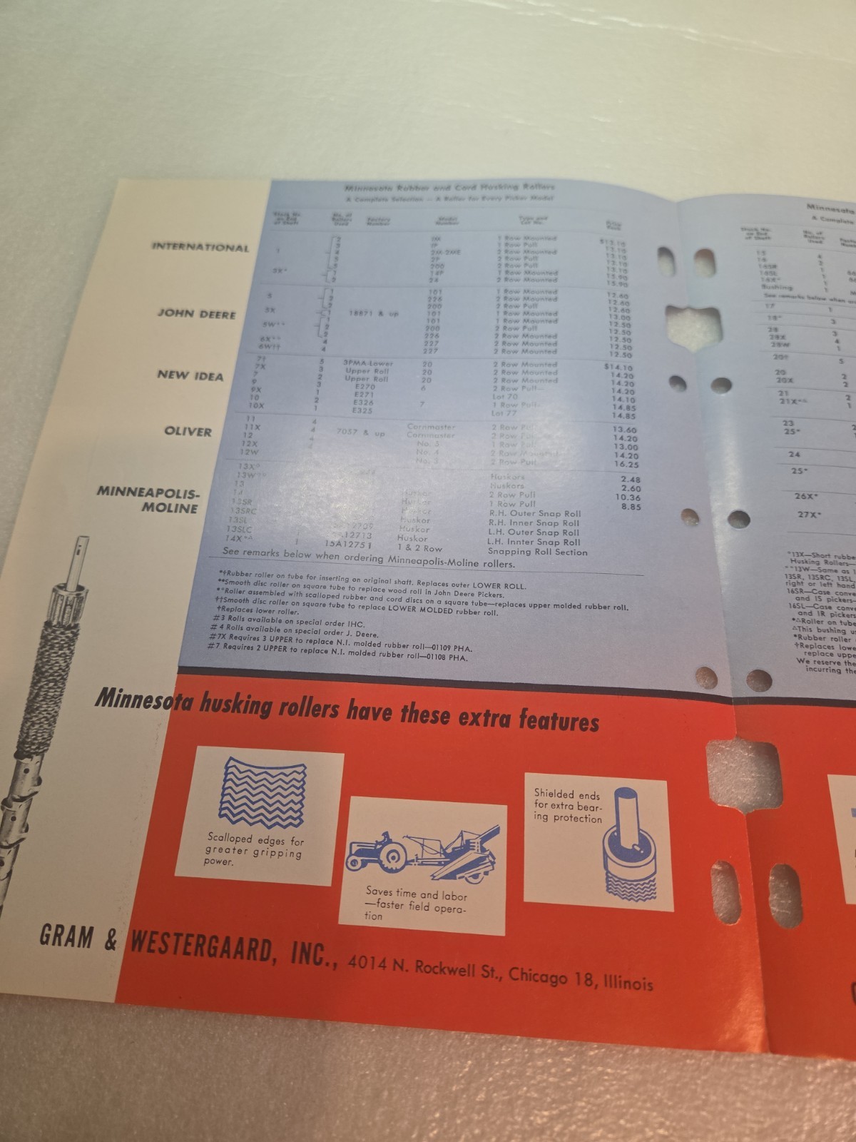 Minnesota Corn Husking Rollers Vintage Farming Advertising Brochure 1947