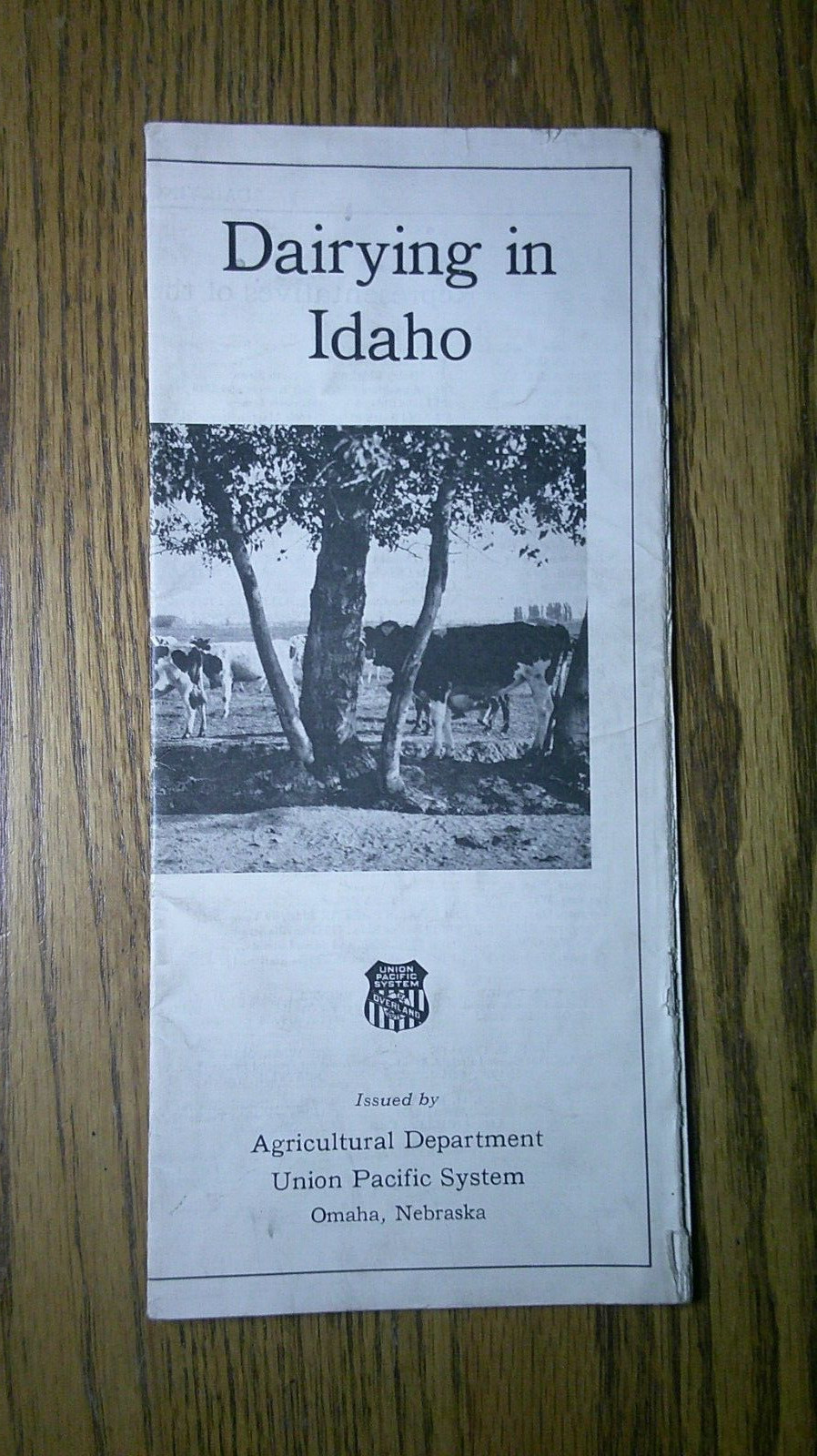 vintage pamphlet for Dairy farming in Idaho for the year 1922 Union Pacific 7C