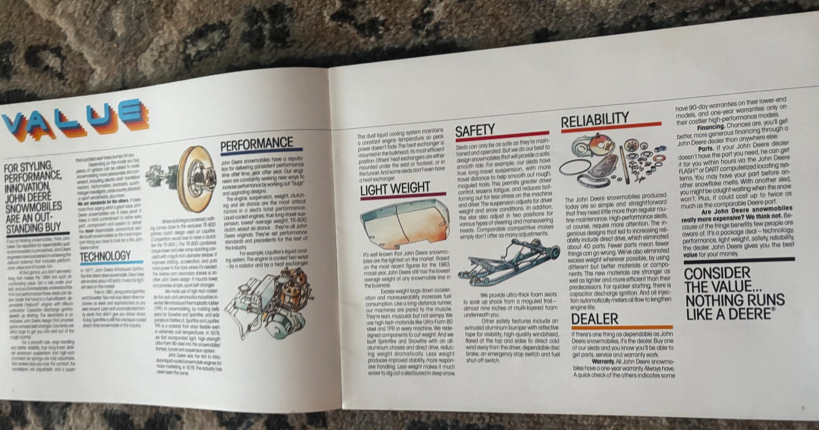 John Deere Snowmobiles & Winter Wear For 1984 Brochure DCPA26