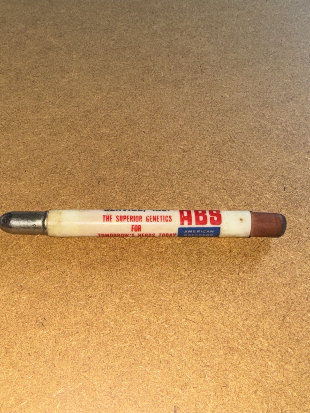 Vintage Advertising Bullet Pencil, American Breeders Service Inc ABS