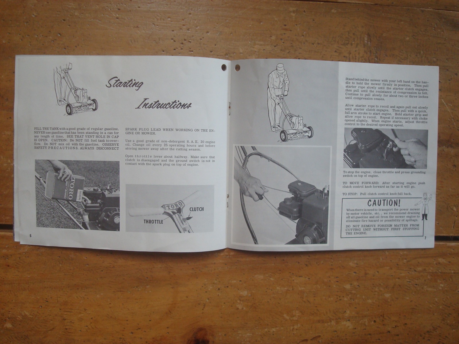 1961 Toro 18″ and 21″ Sportlawn Reel Mowers Owner’s Operating, Instruction Manua
