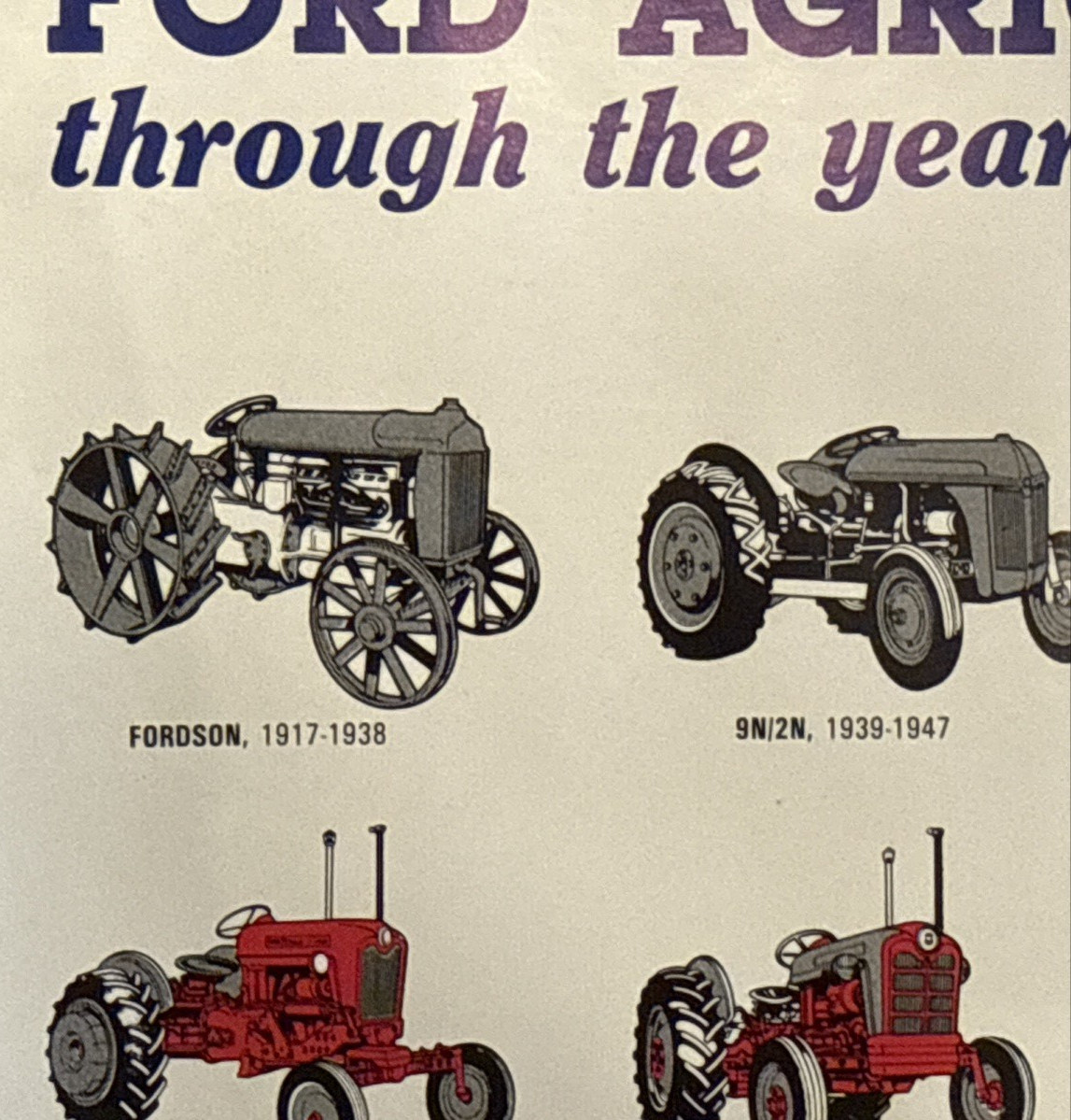 NEW FORD AGRICULTURAL TRACTORS through the years NEW HOLLAND 1917-1994 13″x15″