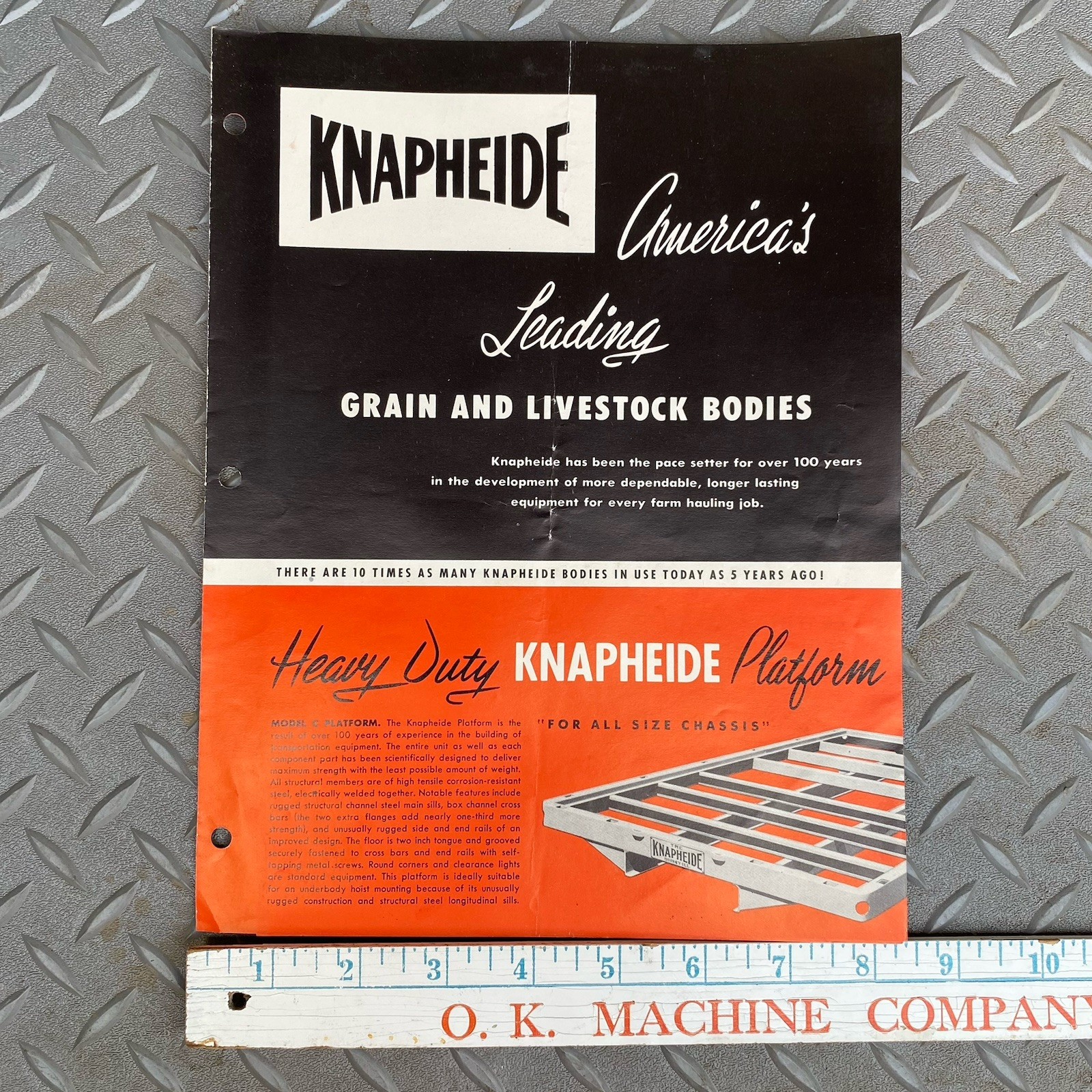 Knapheide Platform Farm Sales Ad Dealership Agriculture Grain Fold Open