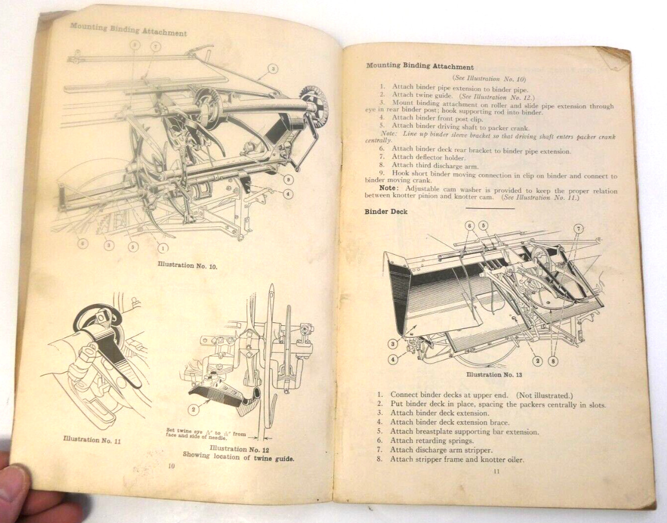 McCormick-Deering Vtg Instructions for Setting up & Operating Tractor Binder #4