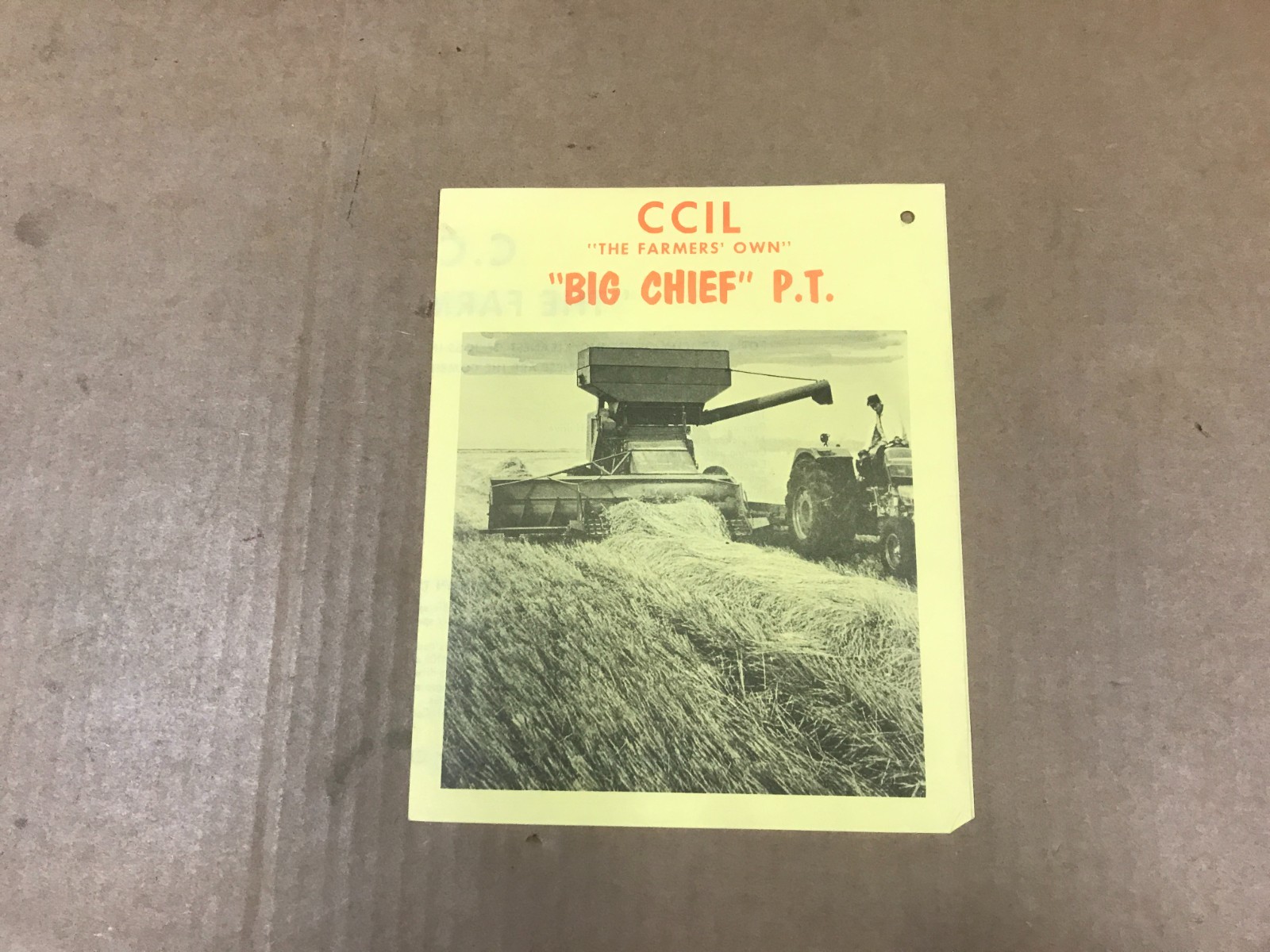 Vintage CCIL “The Farmer’s Own” – Big Chief S.P. Combine Brochure