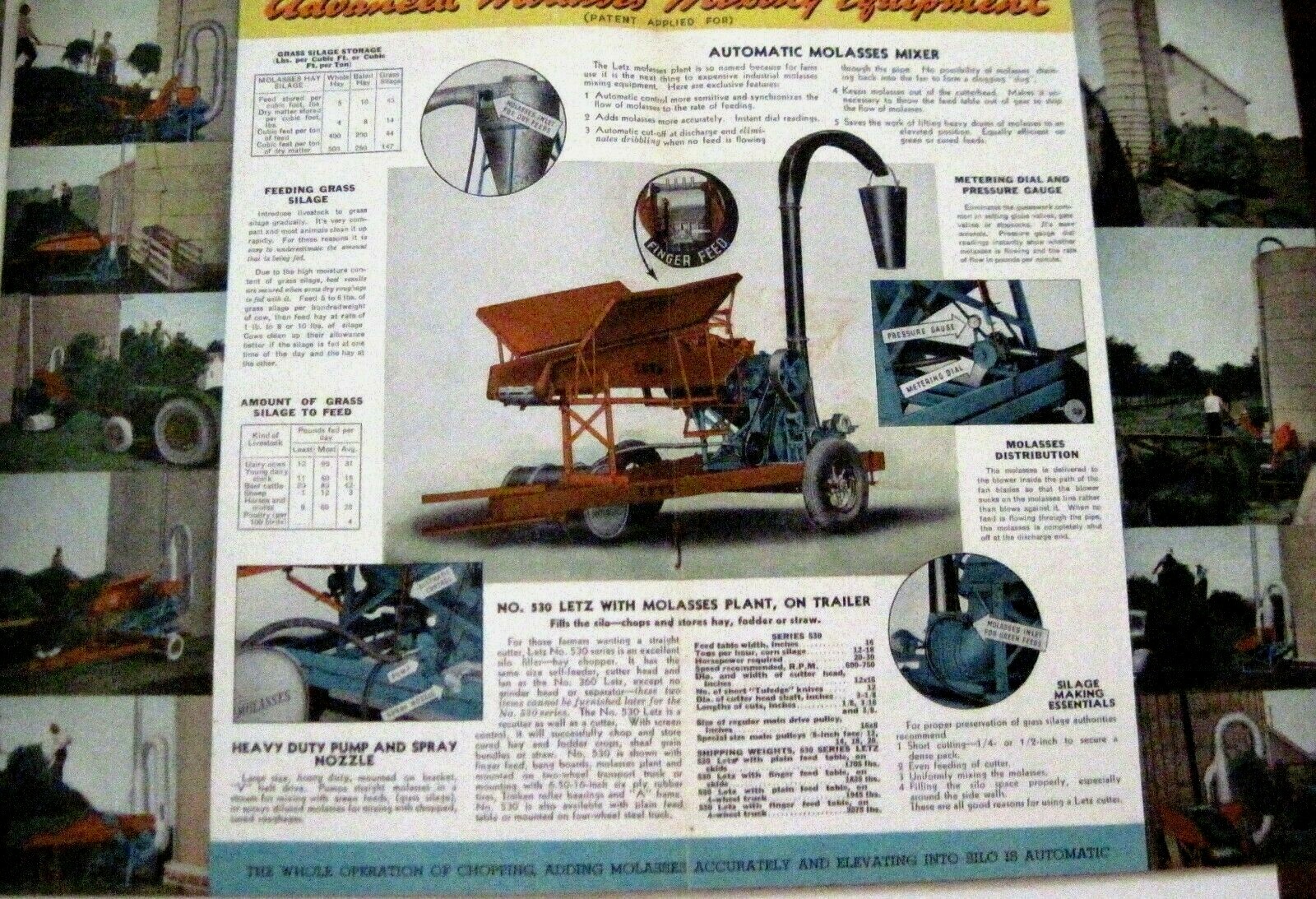 1939 Catalog “Letz” Farm Equipment w/ (4) Pamphlets – Describes Cows Stomach *