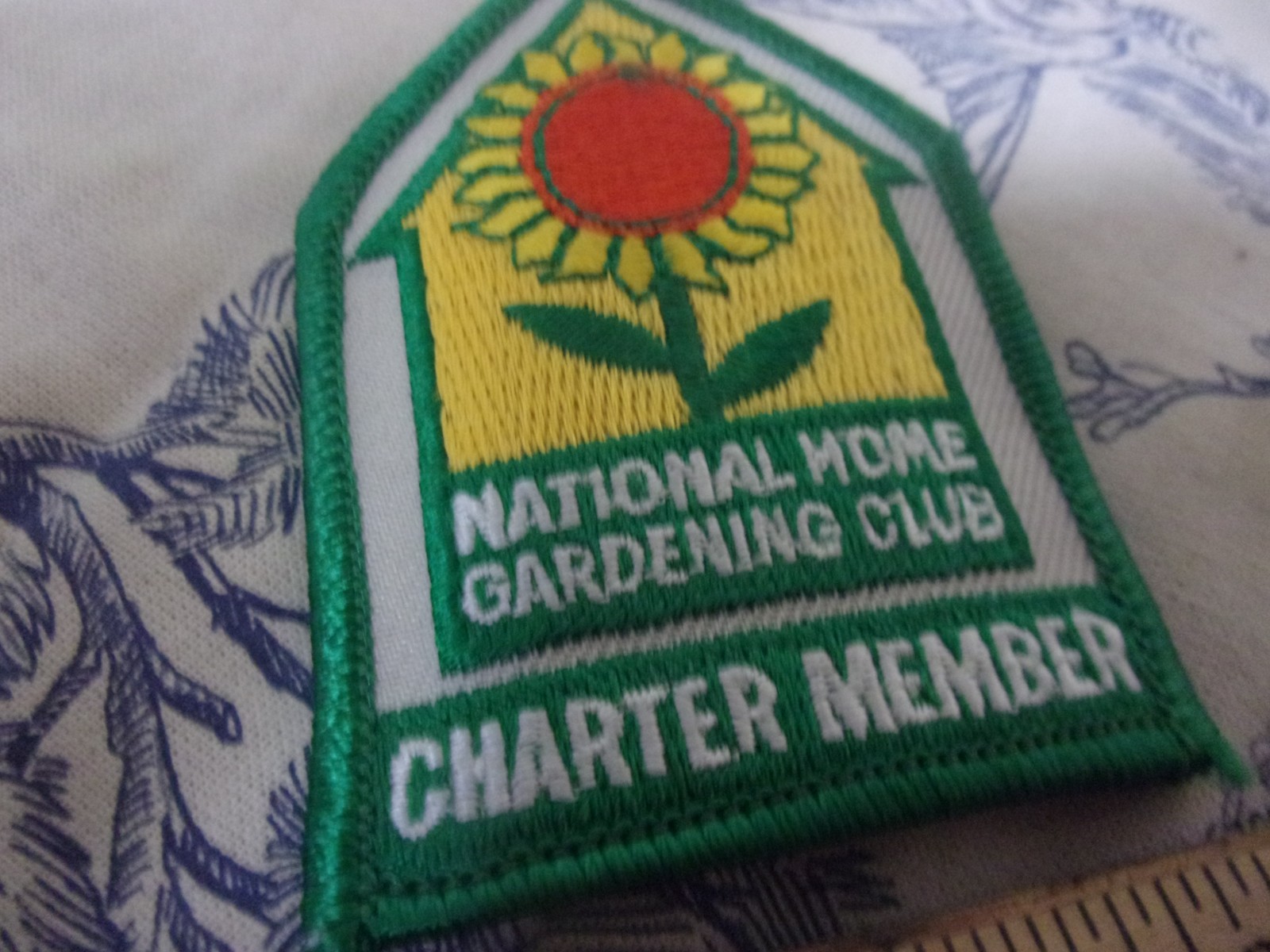 Vtg. “National Home Gardening Club Charter Member” Sew On Patch