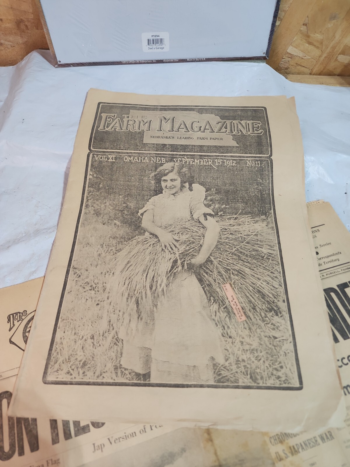 The Farm Magazine Newspaper Vol XI September 15, 1912 Illustrated Advertisements