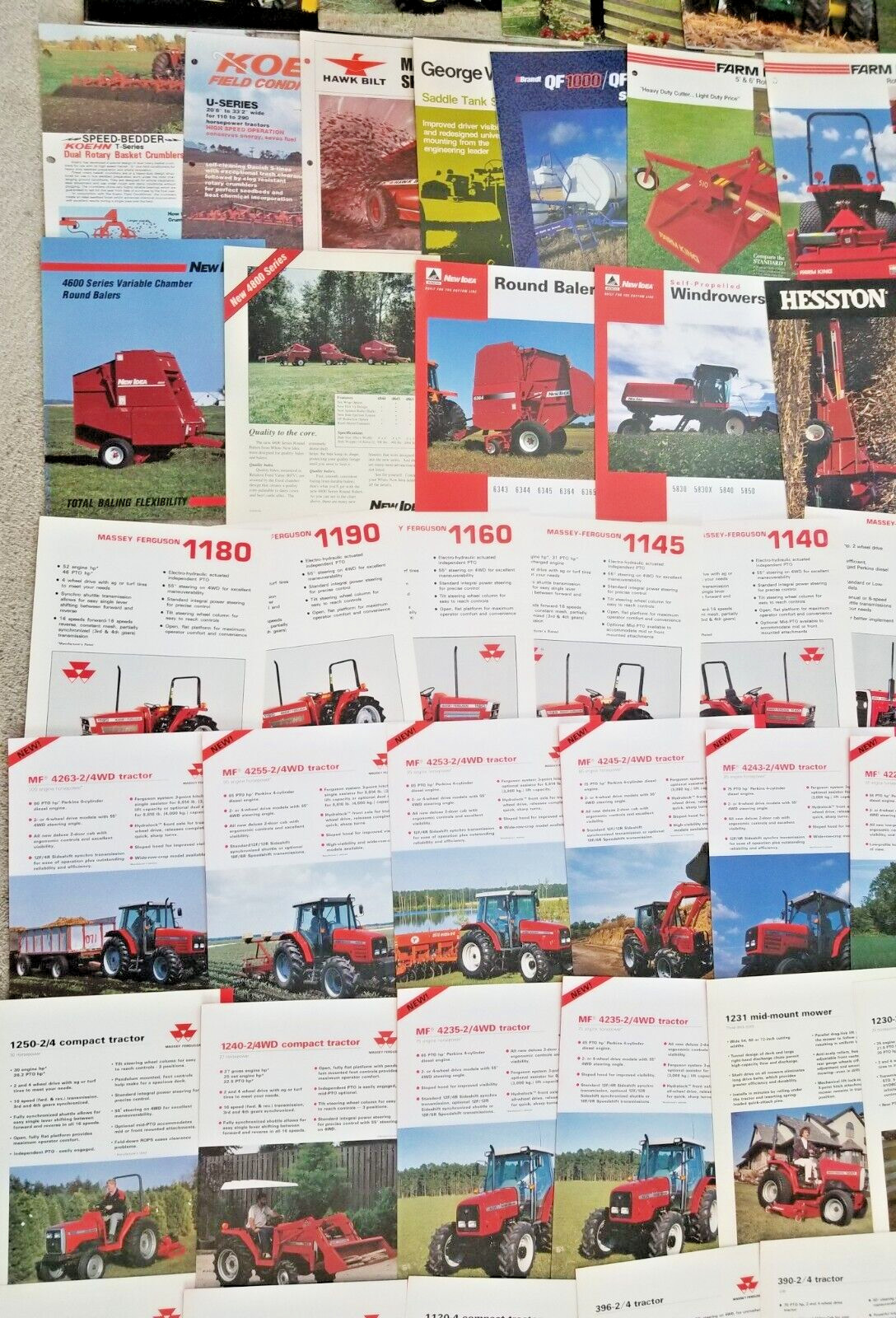 10 Pounds Of Tractor and Implement Brochures/Spec Sheets – 150+ 1980’s and Up