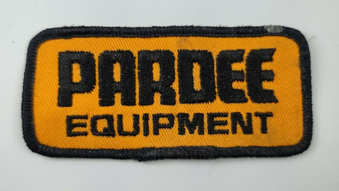 Pardee Equipment Sales Service Embroidered Patch 3.75 X 1.75 VTG