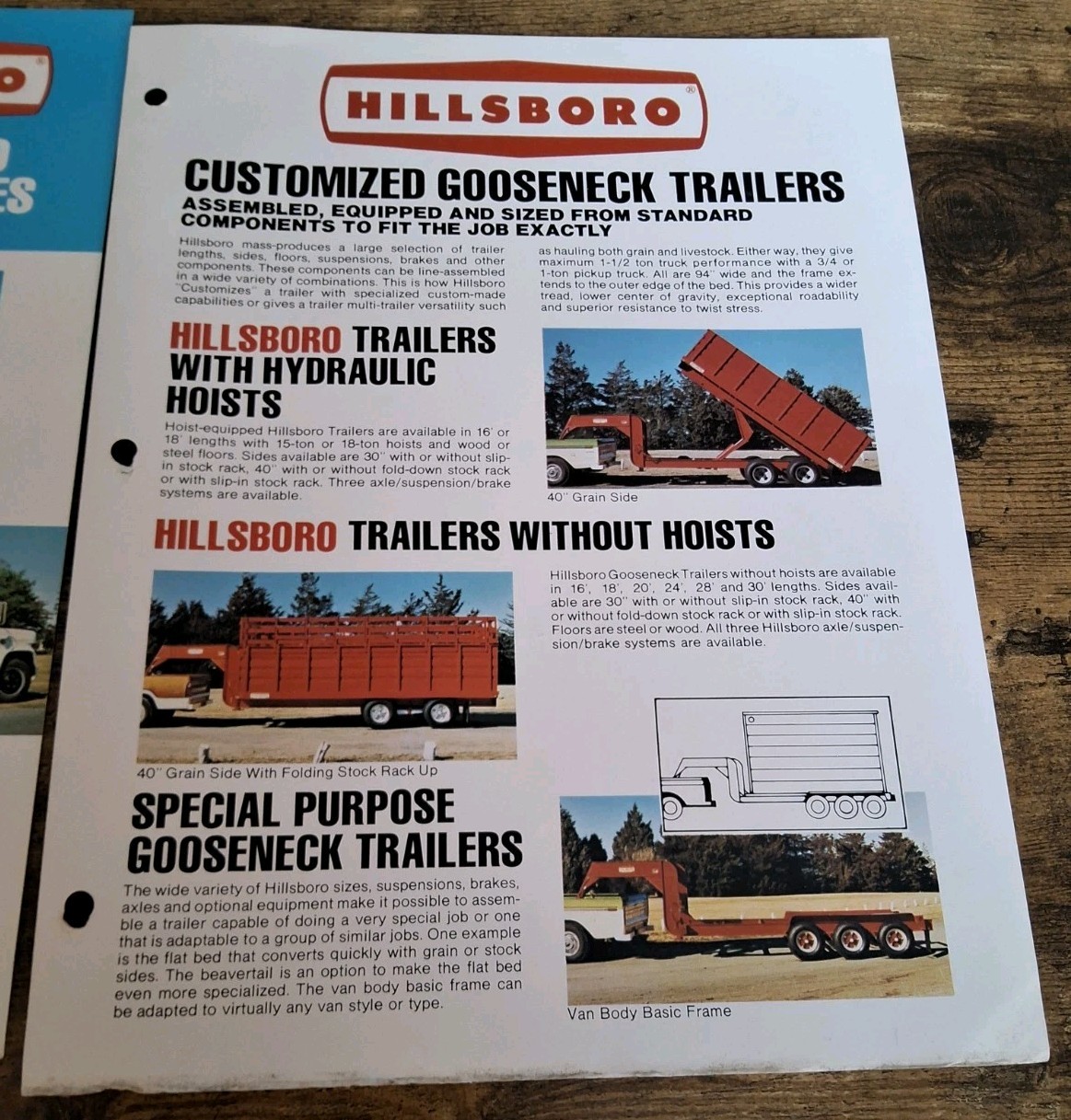 Hillsboro Customized Truck Bodies And Customized Gooseneck Trailers Brochures