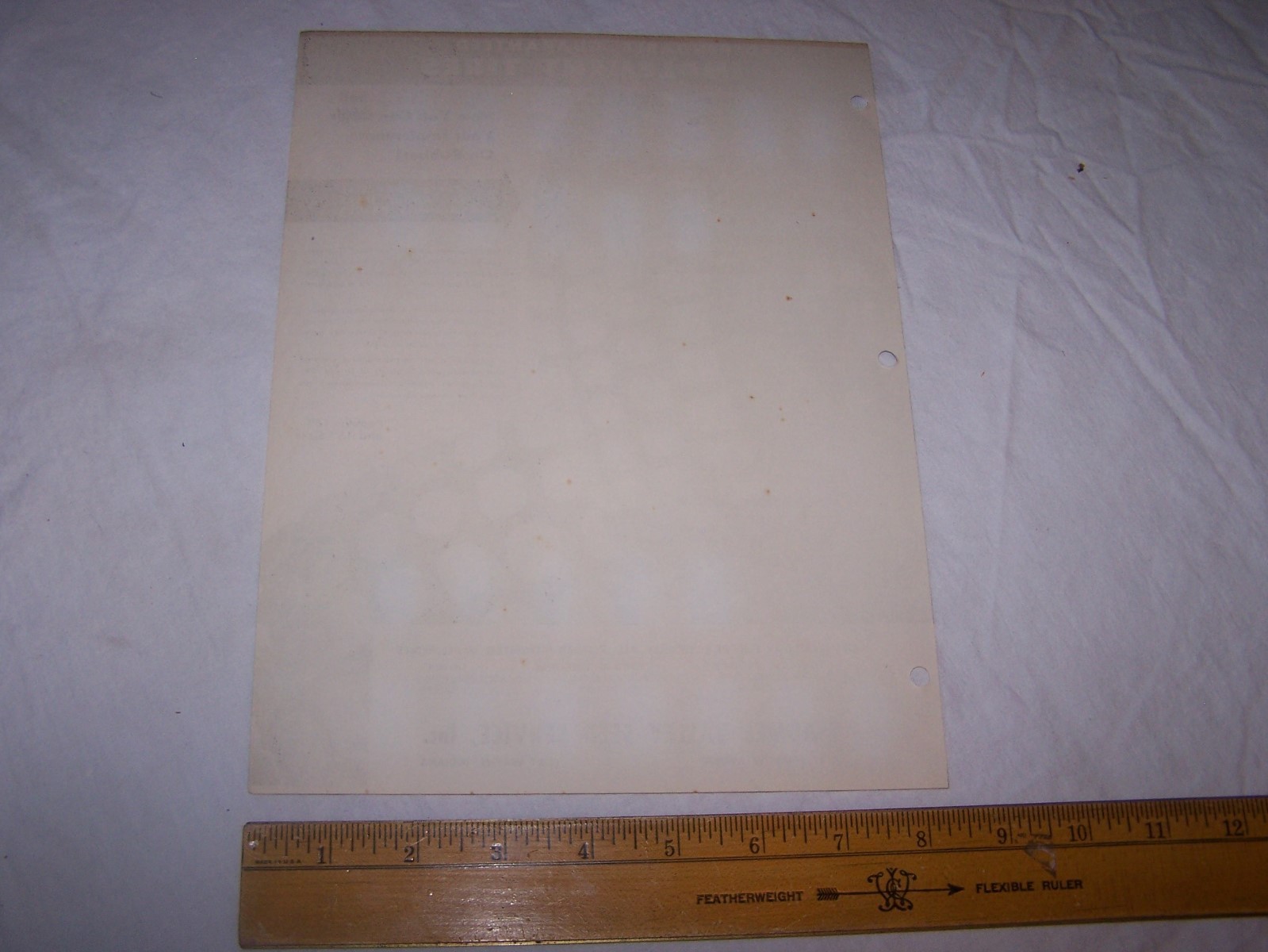 Vintage MAUMEE VALLEY SEED SERVICE Fort Wayne Indiana Implement Tires Info Sheet