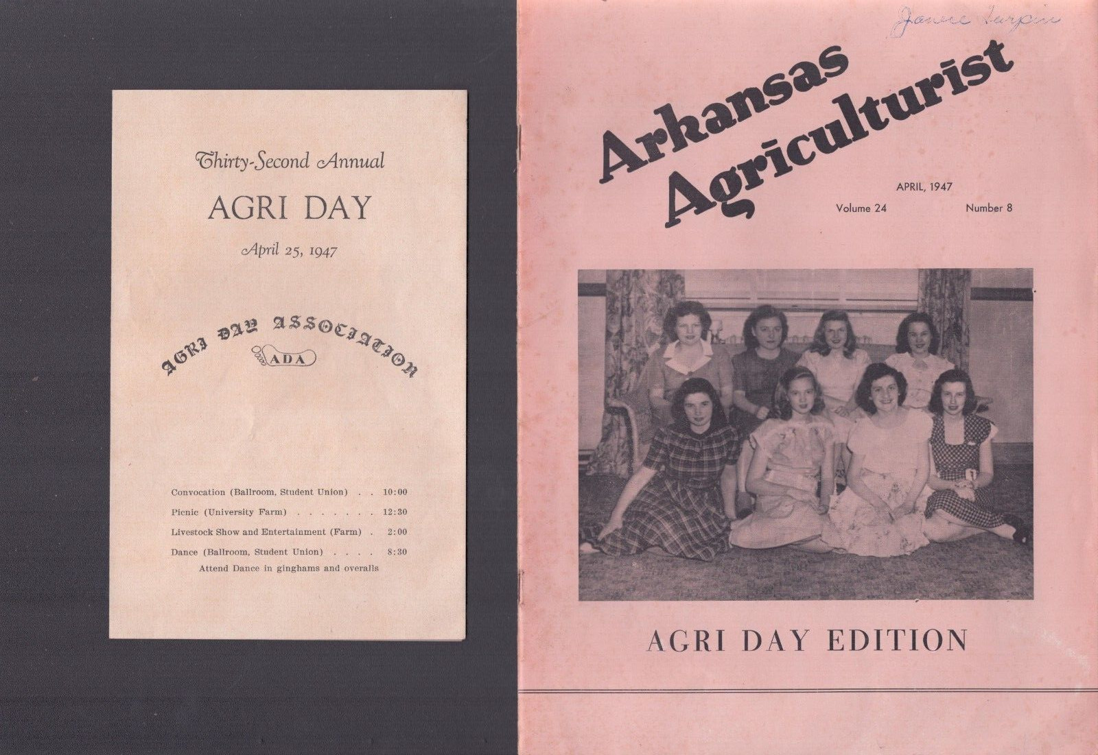 Arkansas Agriculturist April 1947 Agri Day Edition w Program