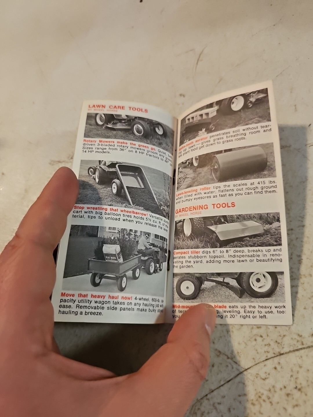 Vintage 1970’s Wheel Horse Pocket Size Sales Brochure
