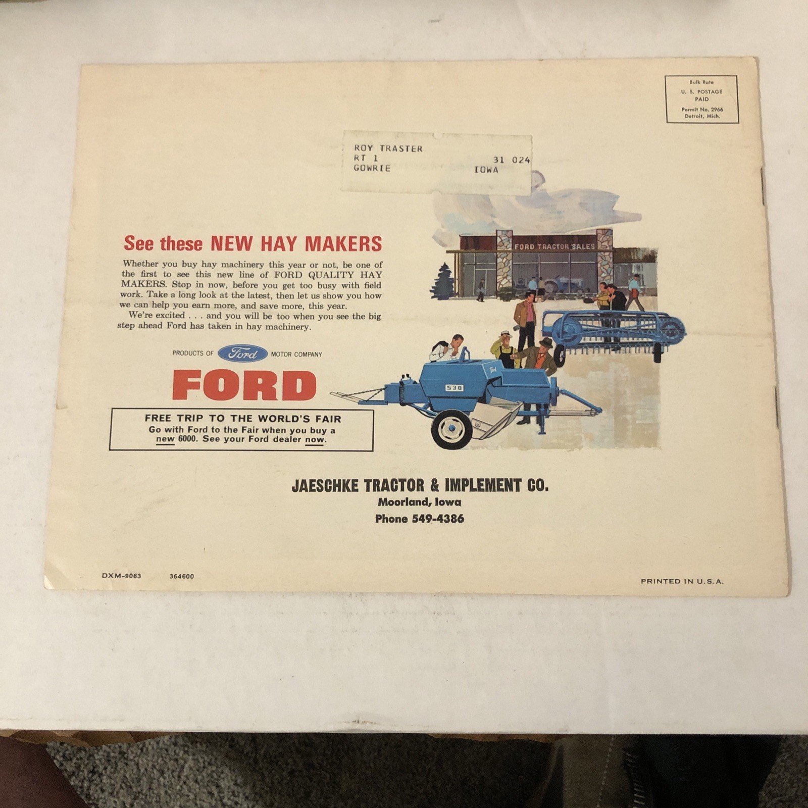 Ford Tractor Haymakers For 1964 Brochure DCPA26