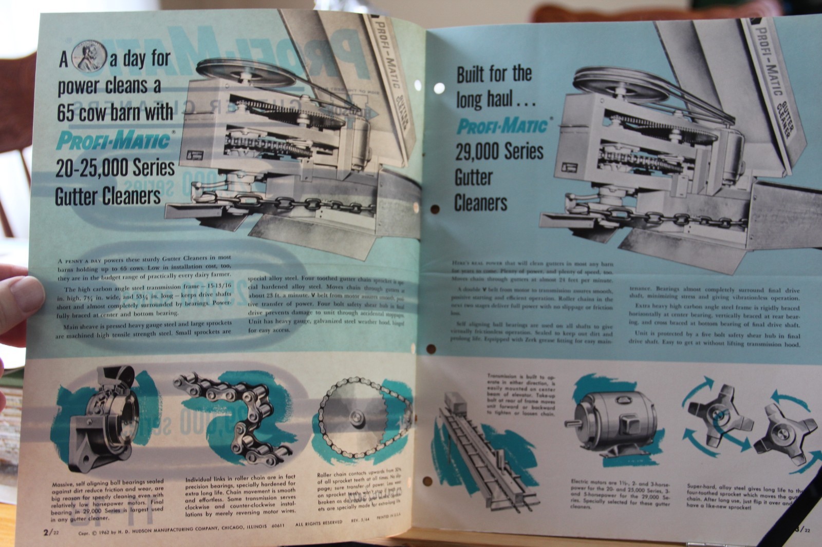 Brochure Catalog Profi-Matic Gutter Cleaners Hudson Manufacturing Chicago IL 62″