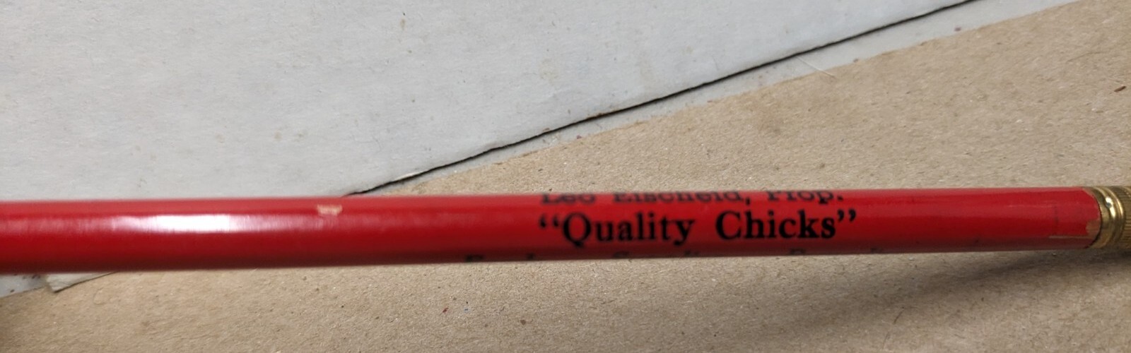 Vintage Leo’s Hatchery Leo Eischeid, Prop. Elgin NE Pencil Quality Chicks Feeds