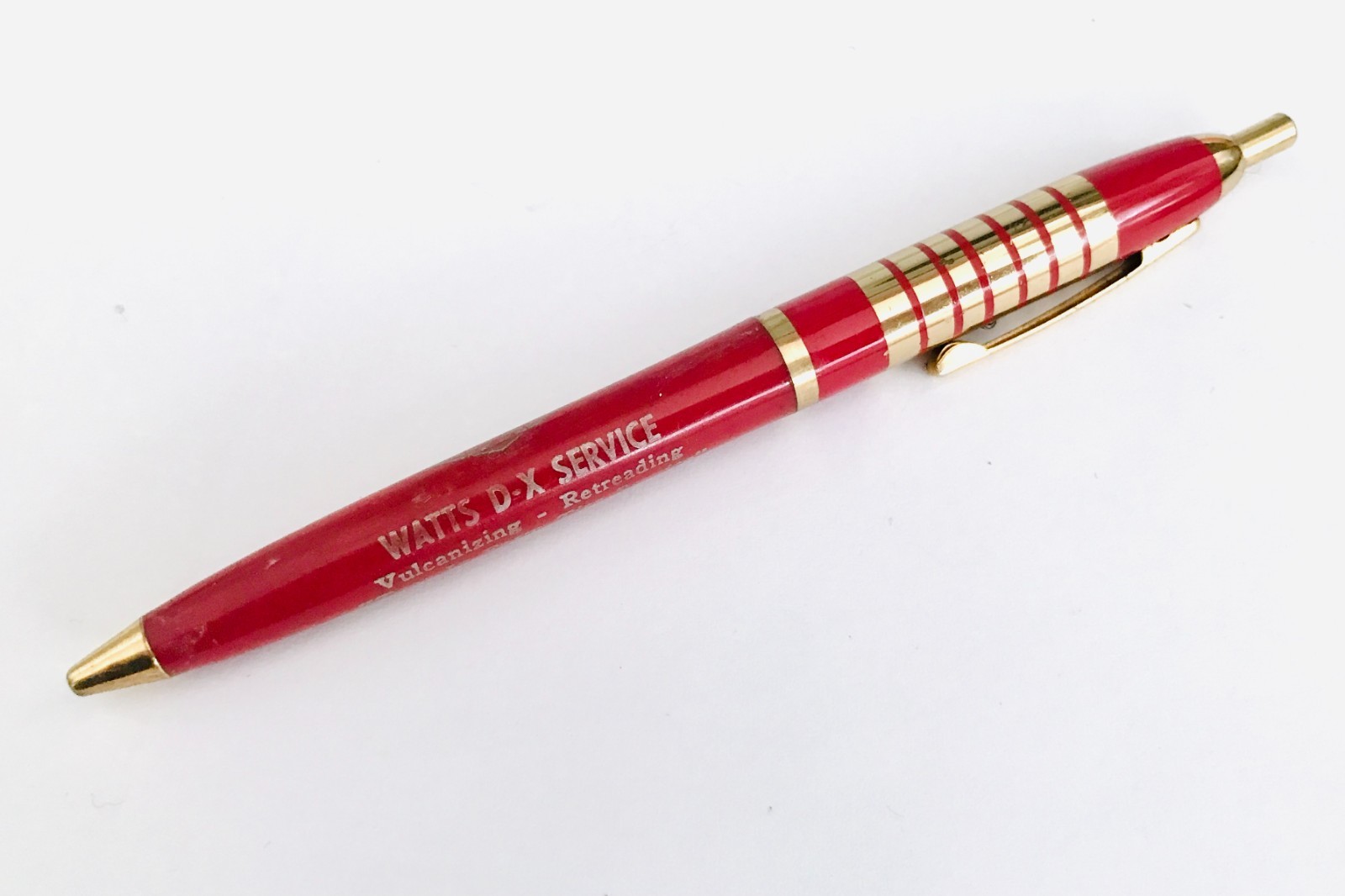 Vintage Watt’s DX Advertising Pen Farm Tire Service Monte’s Dealer Montezuma IA