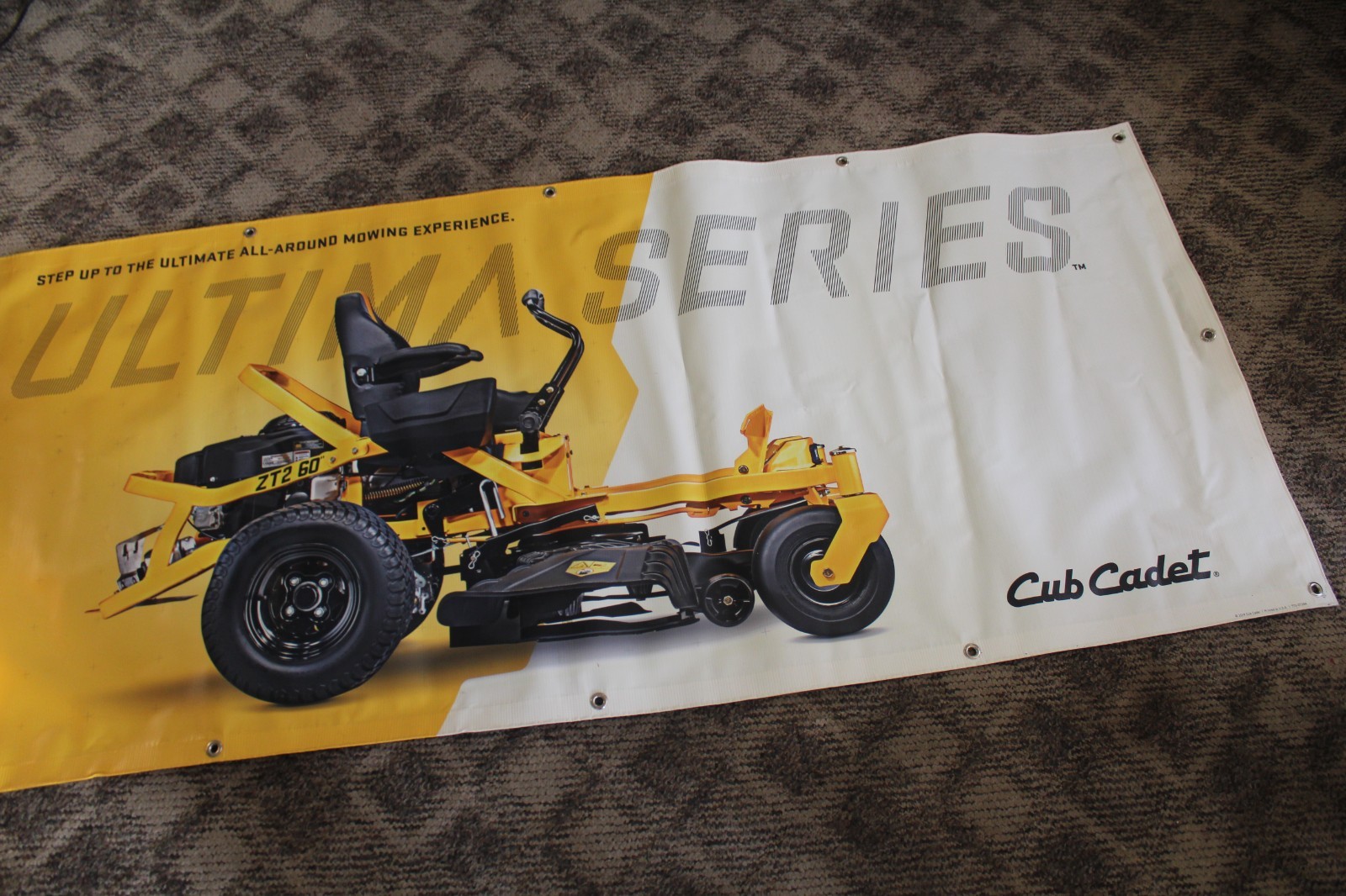 Vinyl Cub Cadet Mower Ultima Series Advertising Banner 74″ X 32″