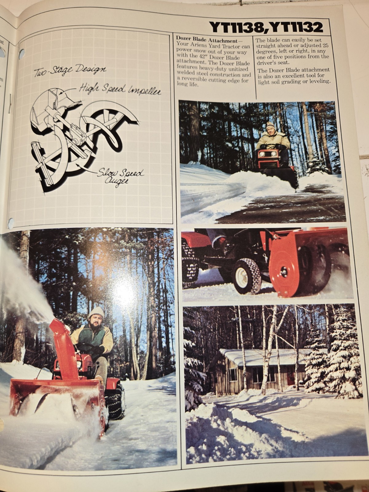 2 1983 ARIENS DEALERSHIP ADVERTISING BROCHURES SNO-THRO TRACTORS & SNO-THROS