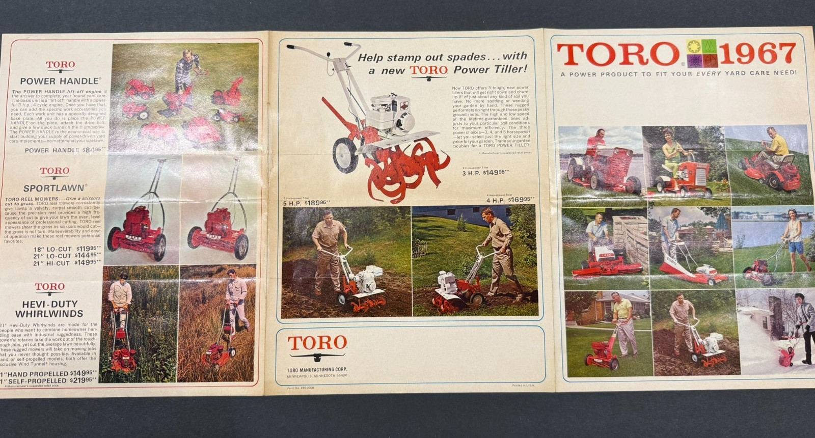 1967 Toro Lawnmower & Snowblower Brochures…..Lot of 2