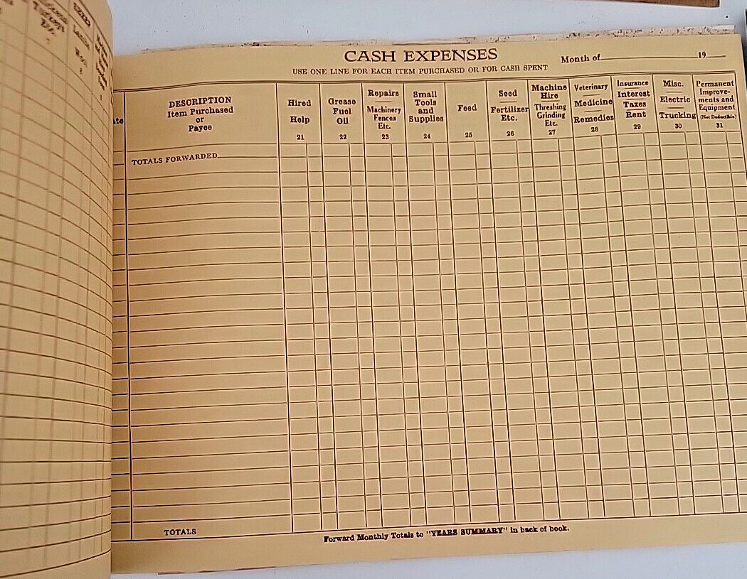 1940s Farm and Ranch Income Tax Record and Electric Light Farmstead AWESOME