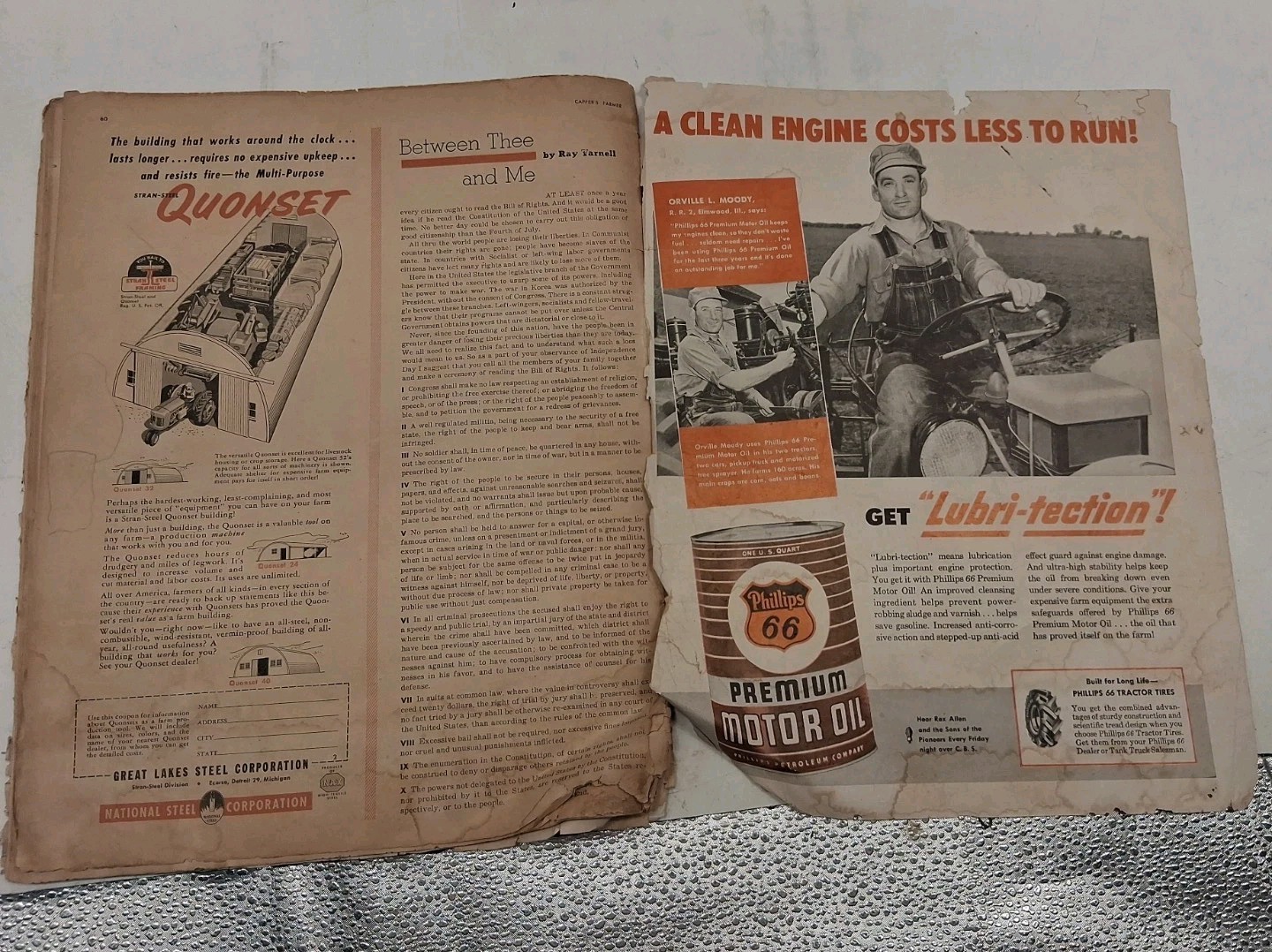 Vtg Capper’s Farmer July 1951 Cattle Agriculture 1945 Country Gentleman Damaged