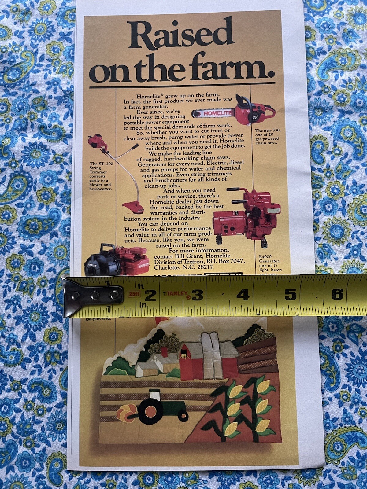 Vintage 1981 Homelite Print Ad String Trimmer Chainsaw Generator Ad Only
