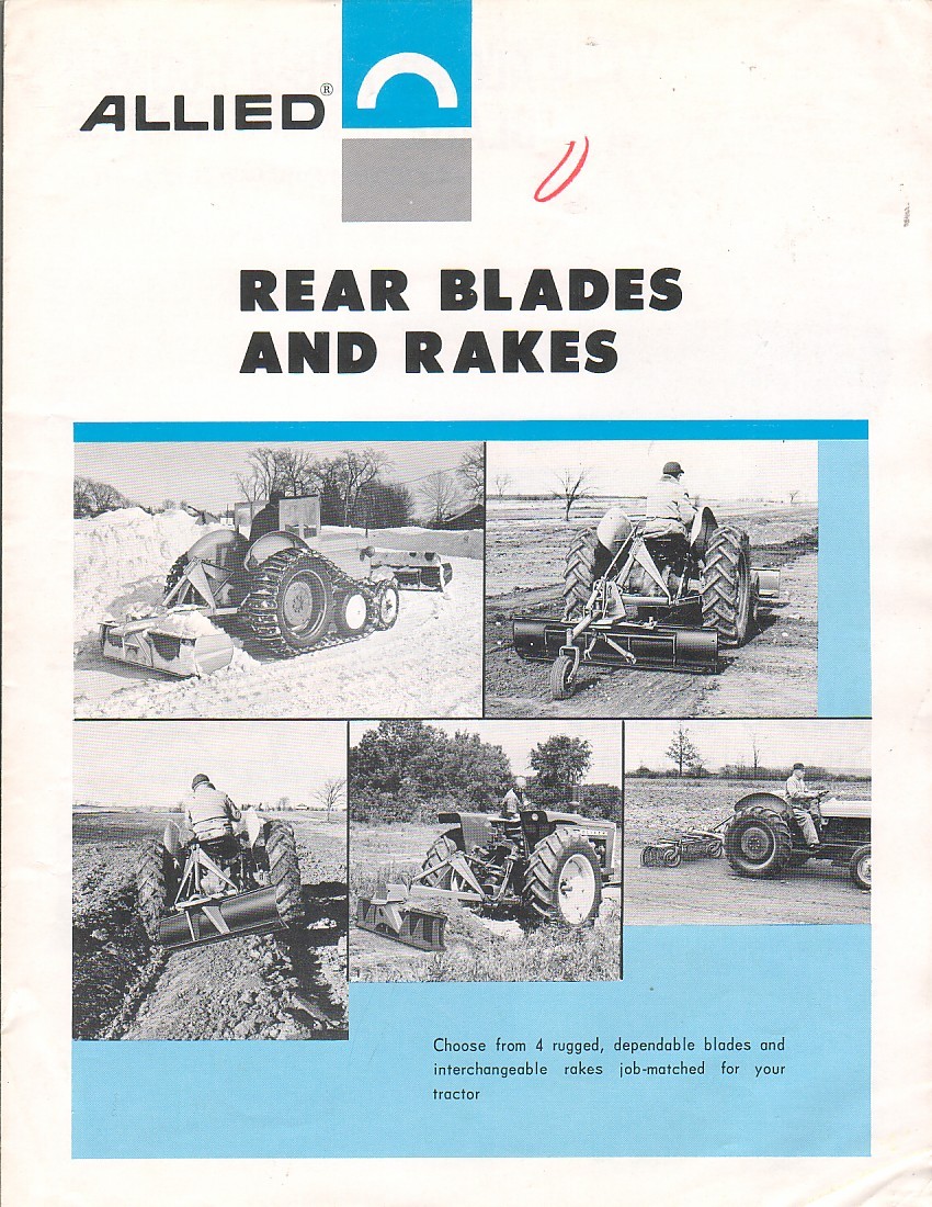 Farm Implement Brochure – Allied – Rear Blades Rakes (F2176)
