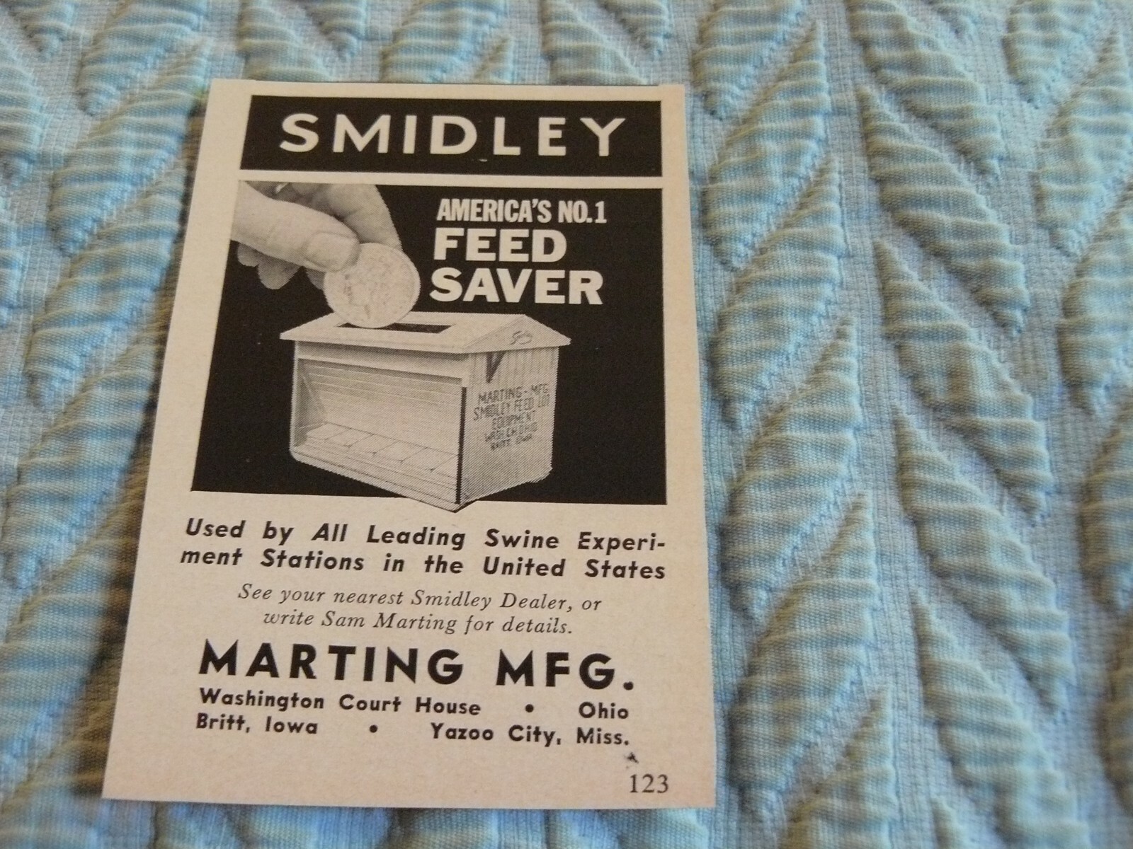 THE FARM QUARTERLY- WINTER 1968-69 -ad-SMIDLEY America’s No 1 FEED SAVER / Yazoo