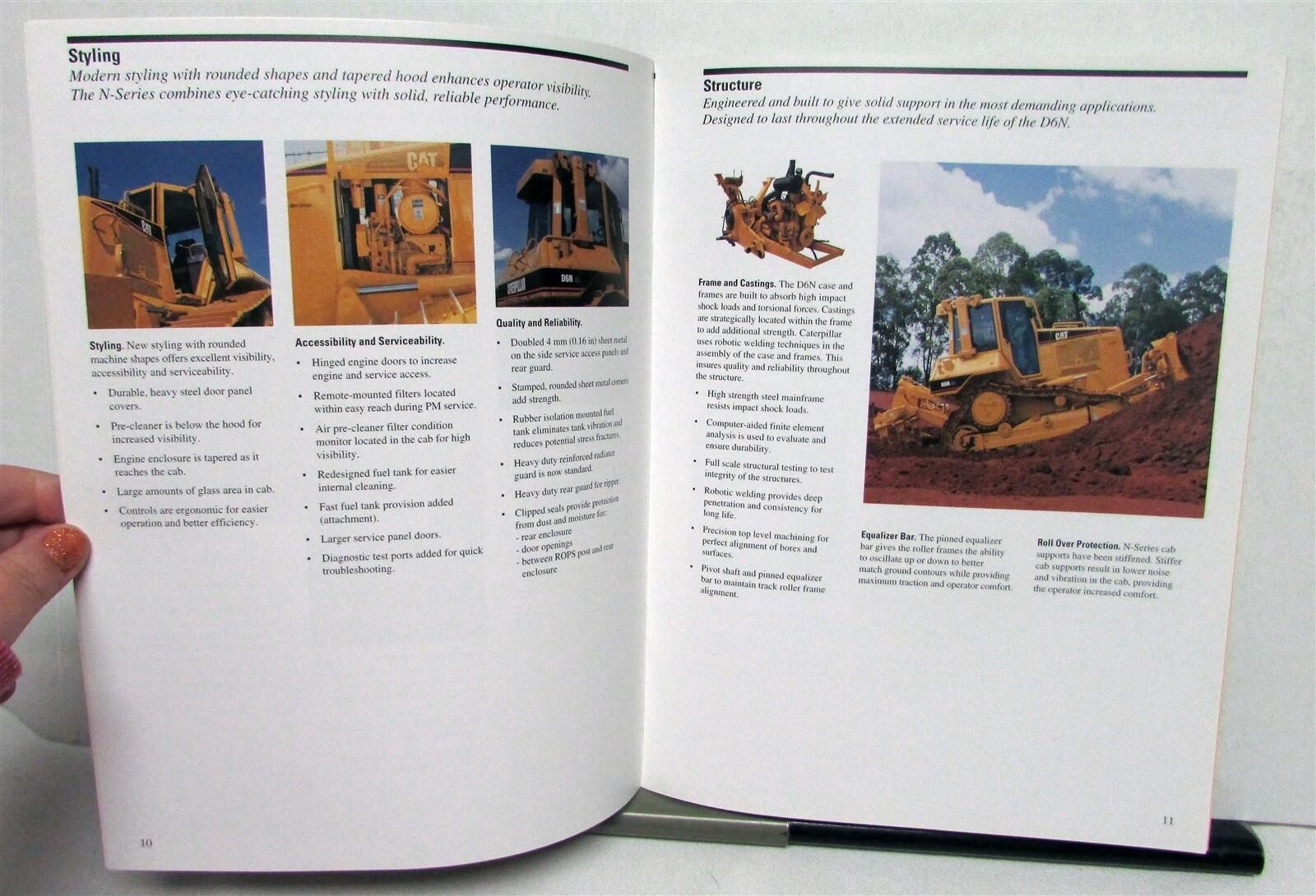 2003 Caterpillar D6N Track Type Tractor Specs Construction Sales Brochure