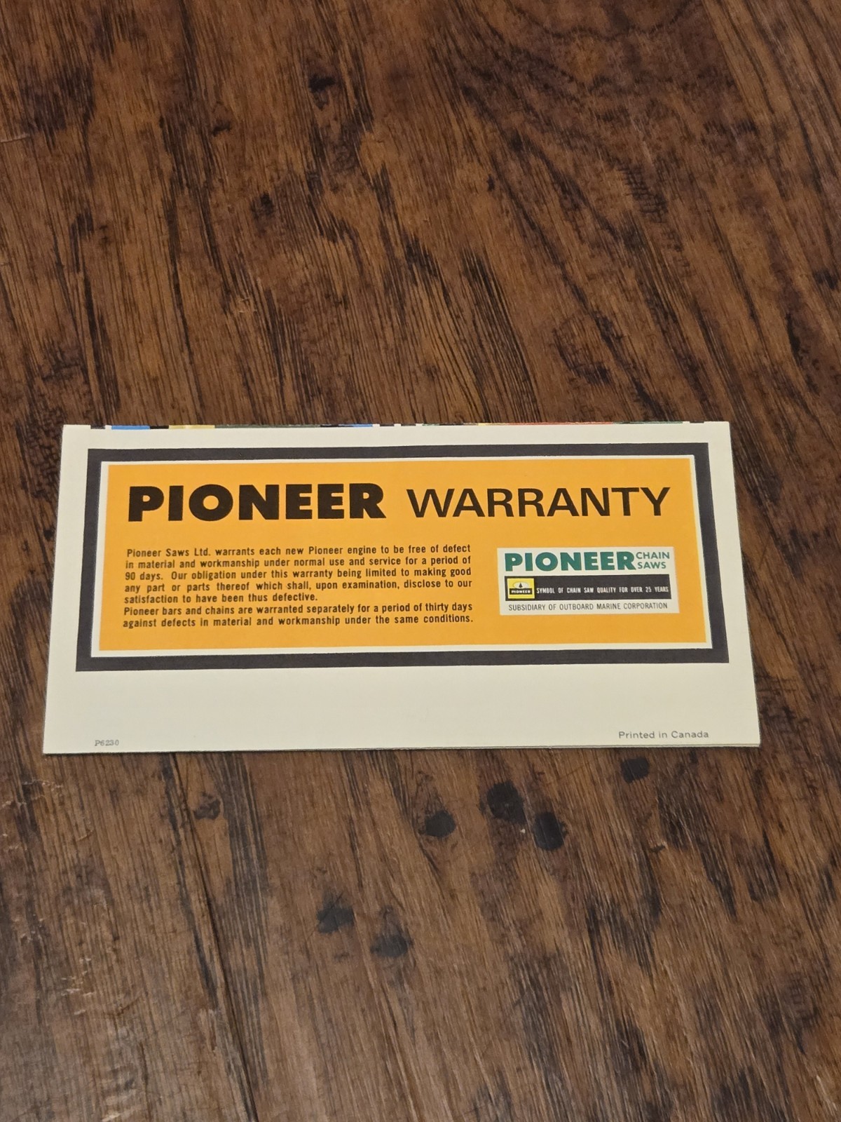 Vintage 1960’s OMC Made Pioneer Chainsaw Brochure For 11-20 & 11-50 “Wildcats”