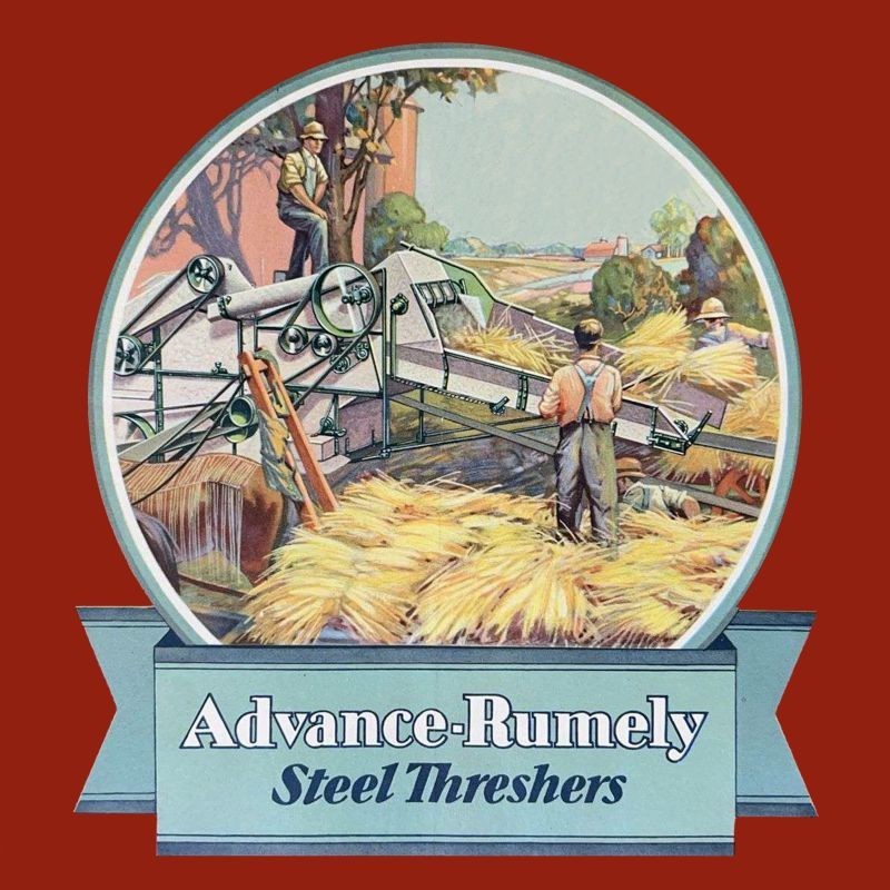 Advance Rumely Steel Threshers NEW Sign 28″ Dia. Square AMERICAN STEEL