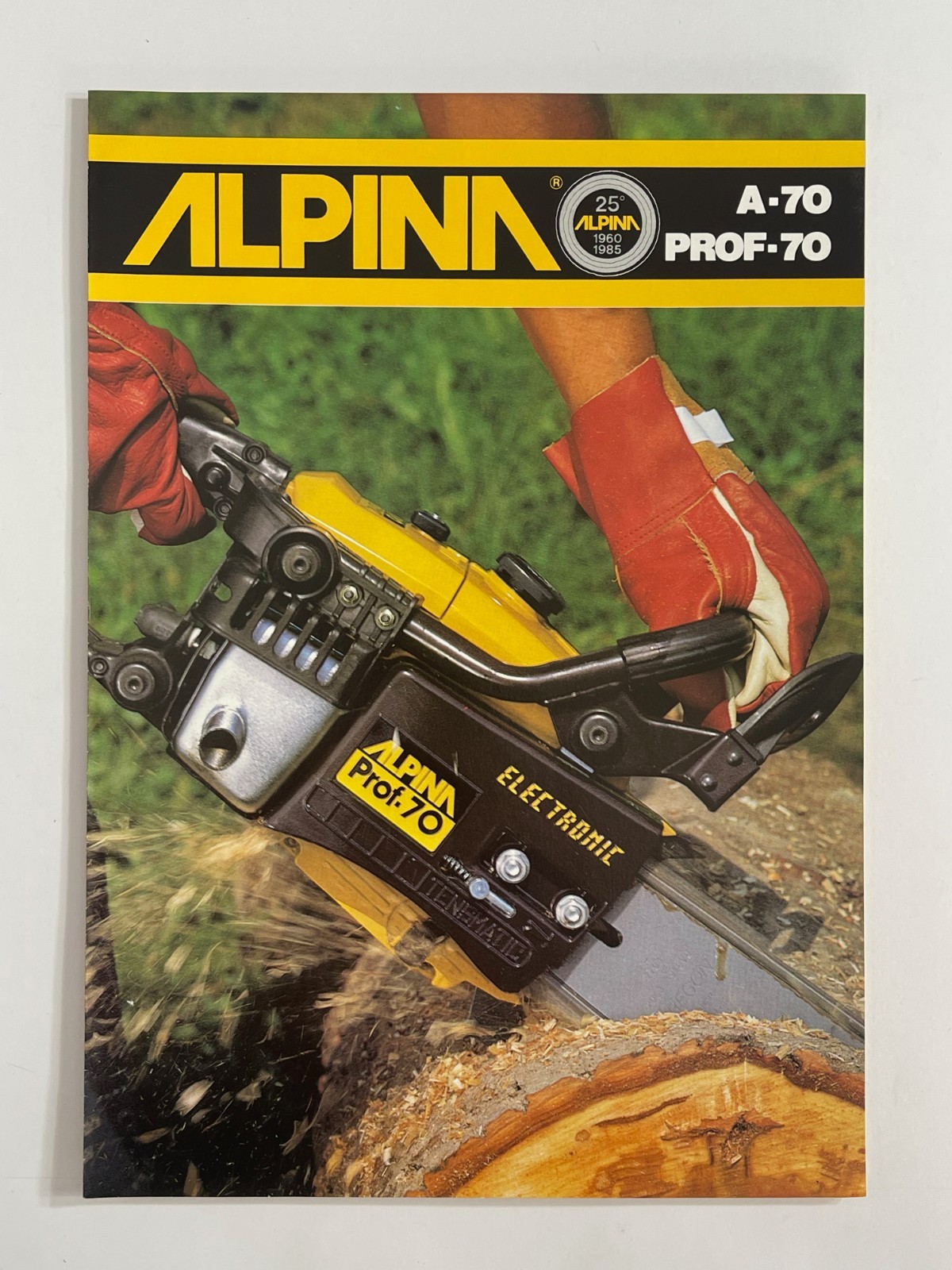 Vintage Original 1980s – Alpina Chainsaws Model A-70 / Prof-70 Sales Brochure