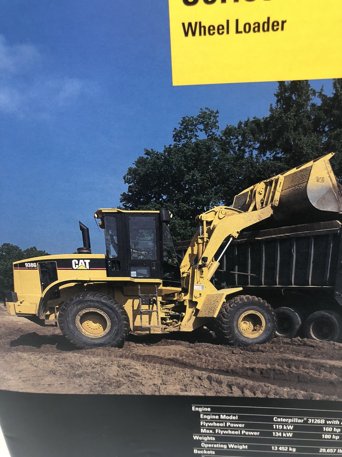 2003 CAT Caterpillar 938G Series II Wheel Loader Specs Sales Brochure