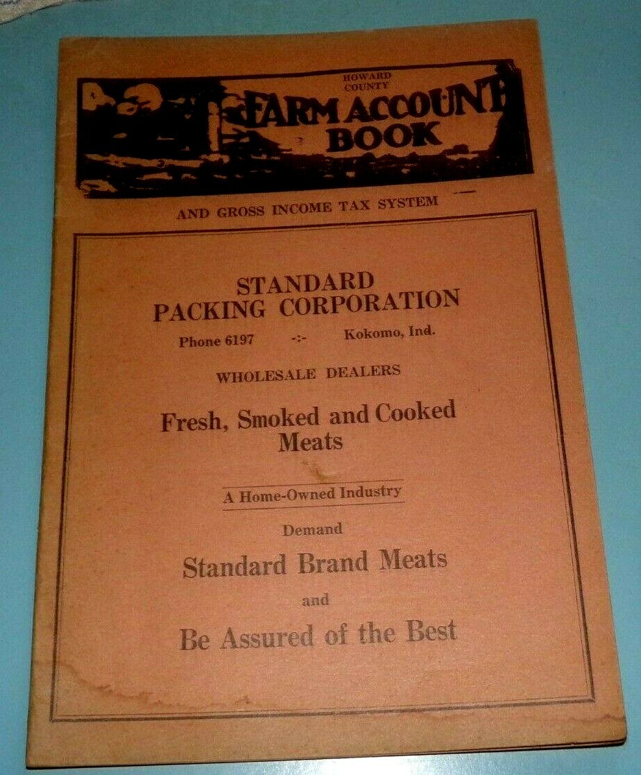 2,Unused,Farm Account Books,From The 1950’s,Kokomo,Indiana,Very Good Condition!