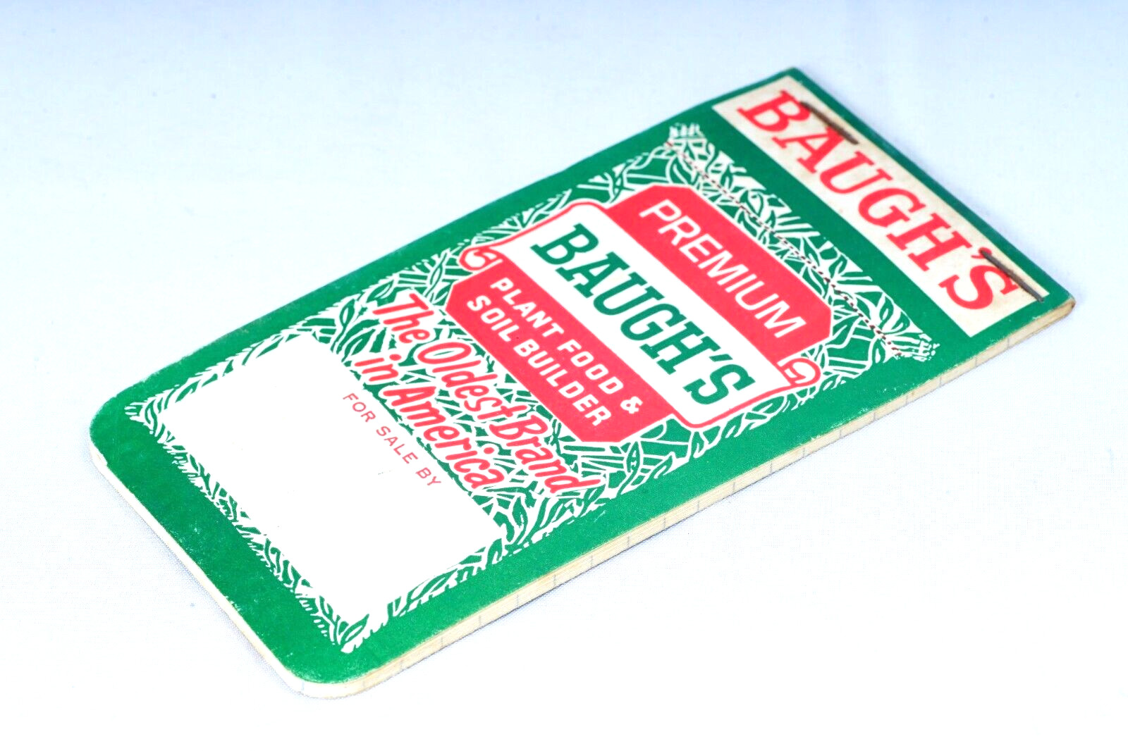 1950s BAUGH’S Plant Food Soil Builder Memo Book Agricultural Advertising