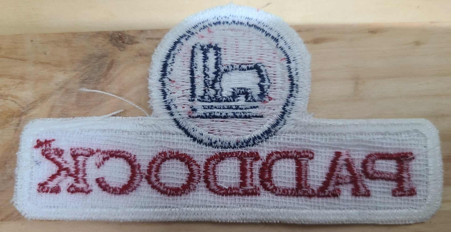 “Paddock Embroidered Patch – Vintage agricultural Badge – Sew On “